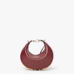 FENDI Fendigraphy Mini Burgundy leather mini-bag